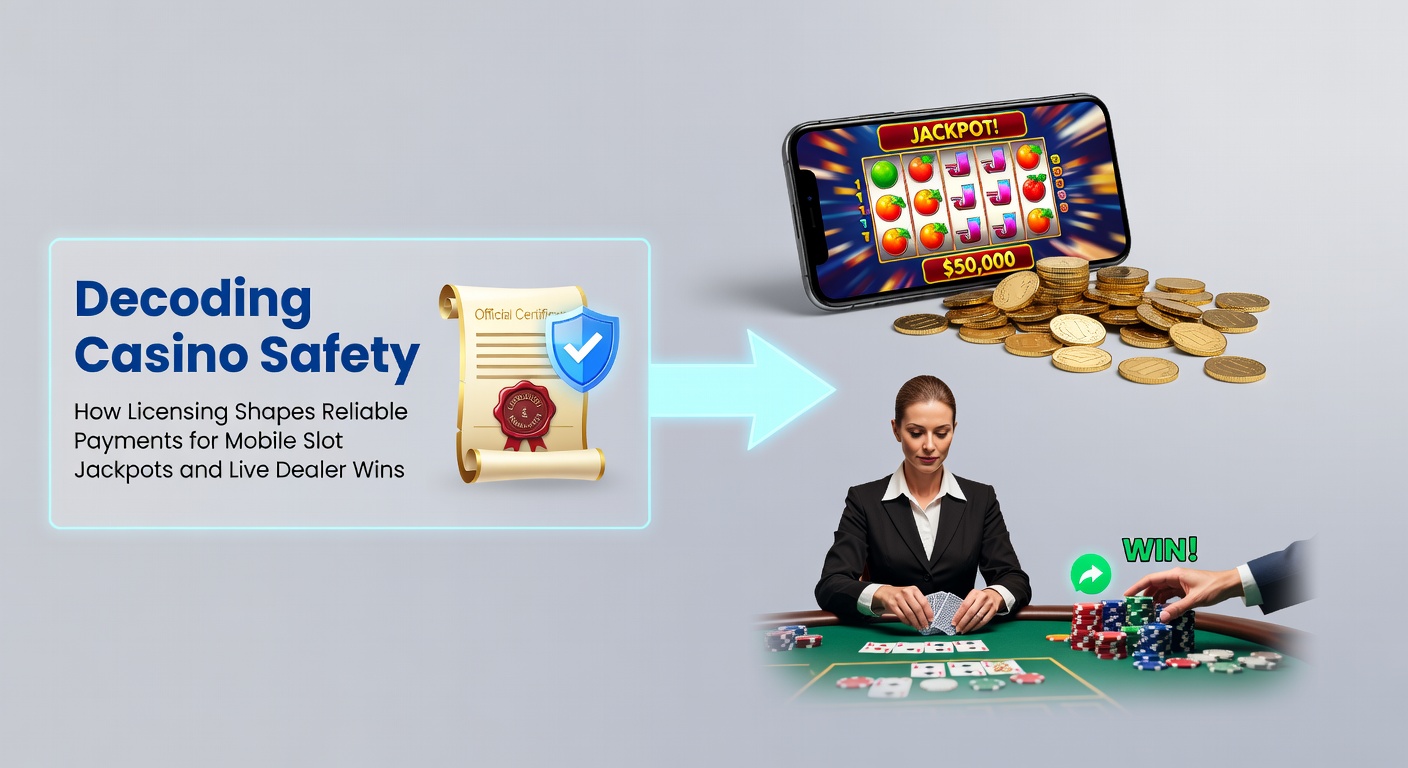 Siegel einer Casino-Lizenzinstitution mit Symbolen für Sicherheit und faire Auszahlungen