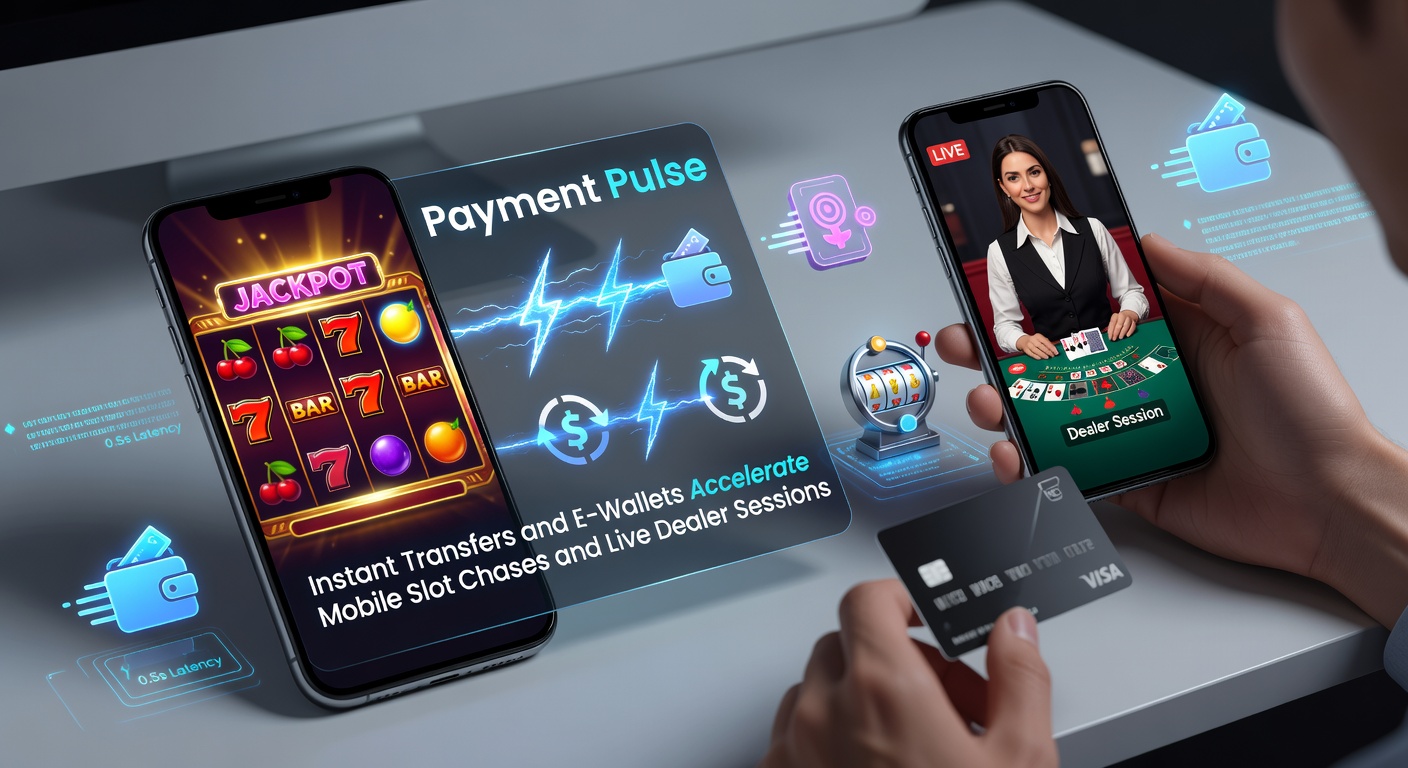 Live-Dealer-Tisch auf Smartphone-Bildschirm mit E-Wallet-Überweisungsoverlay, illustriert Echtzeit-Zahlungen bei Tischspielen