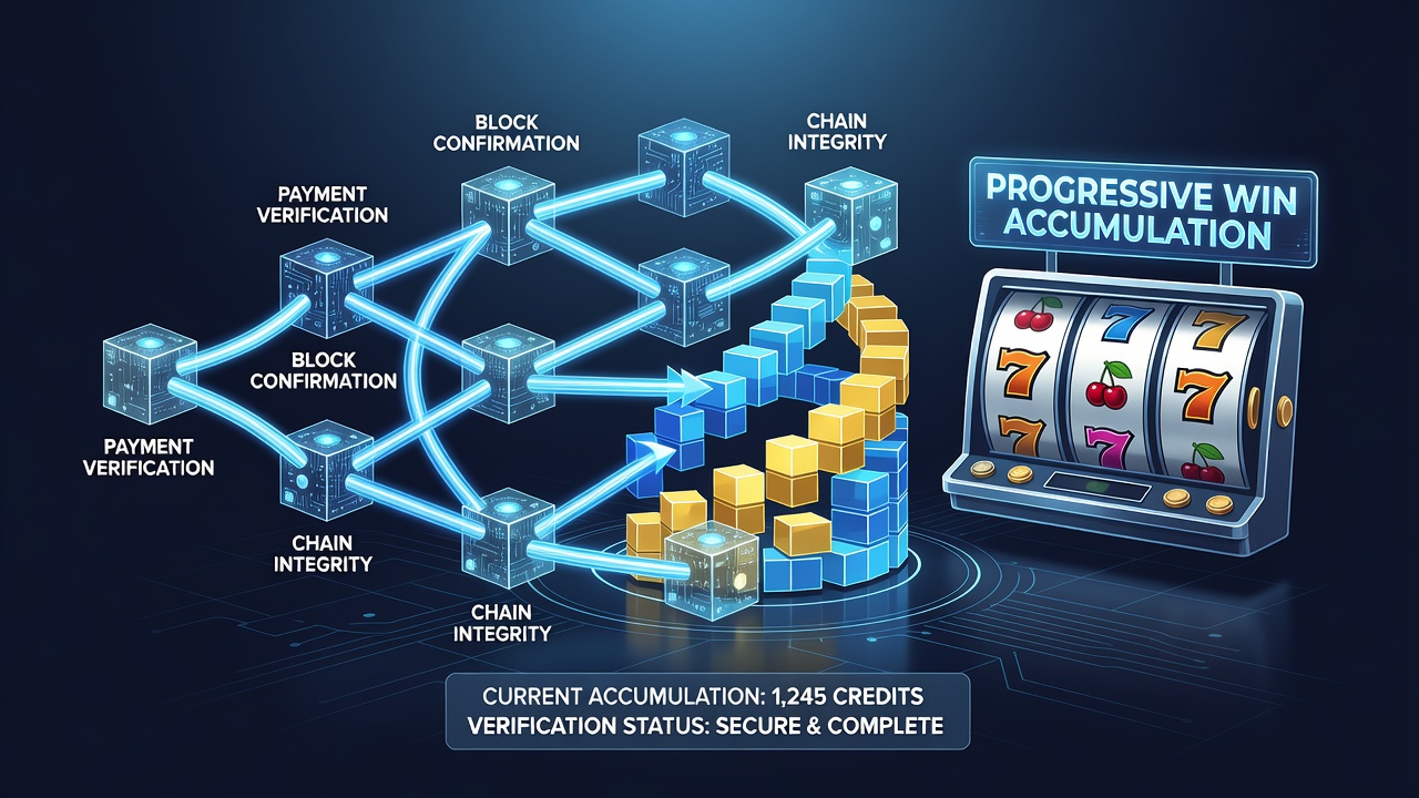 Infografik zur Interaktion von Zahlungsverifizierung und progressiven Jackpots in App-Slot-Systemen