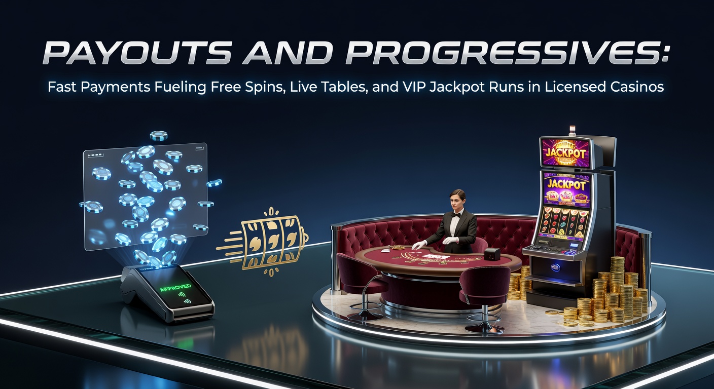 Dynamische Grafik von progressiven Jackpots und schnellen Auszahlungen in einem lizenzierten Online-Casino