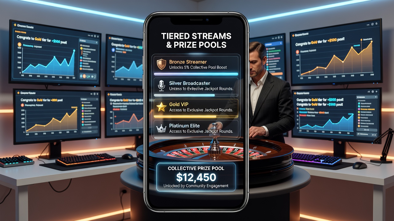 Darstellung der technischen Synchronisation von Rangstufen und Preispools in Live-Dealer-Apps